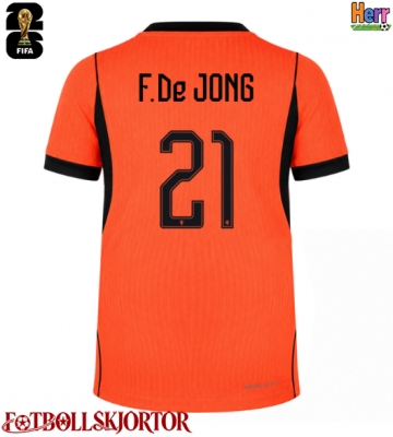 Nederländerna Frenkie de Jong #21 Hemmatröja VM 2026 Kortärmad